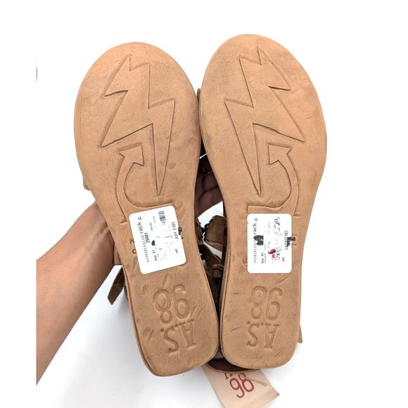 A.S.98 Larkie Strappy Platform Wedge Sandal Women's Brown Size US10 EU41 - Picture 8 of 14